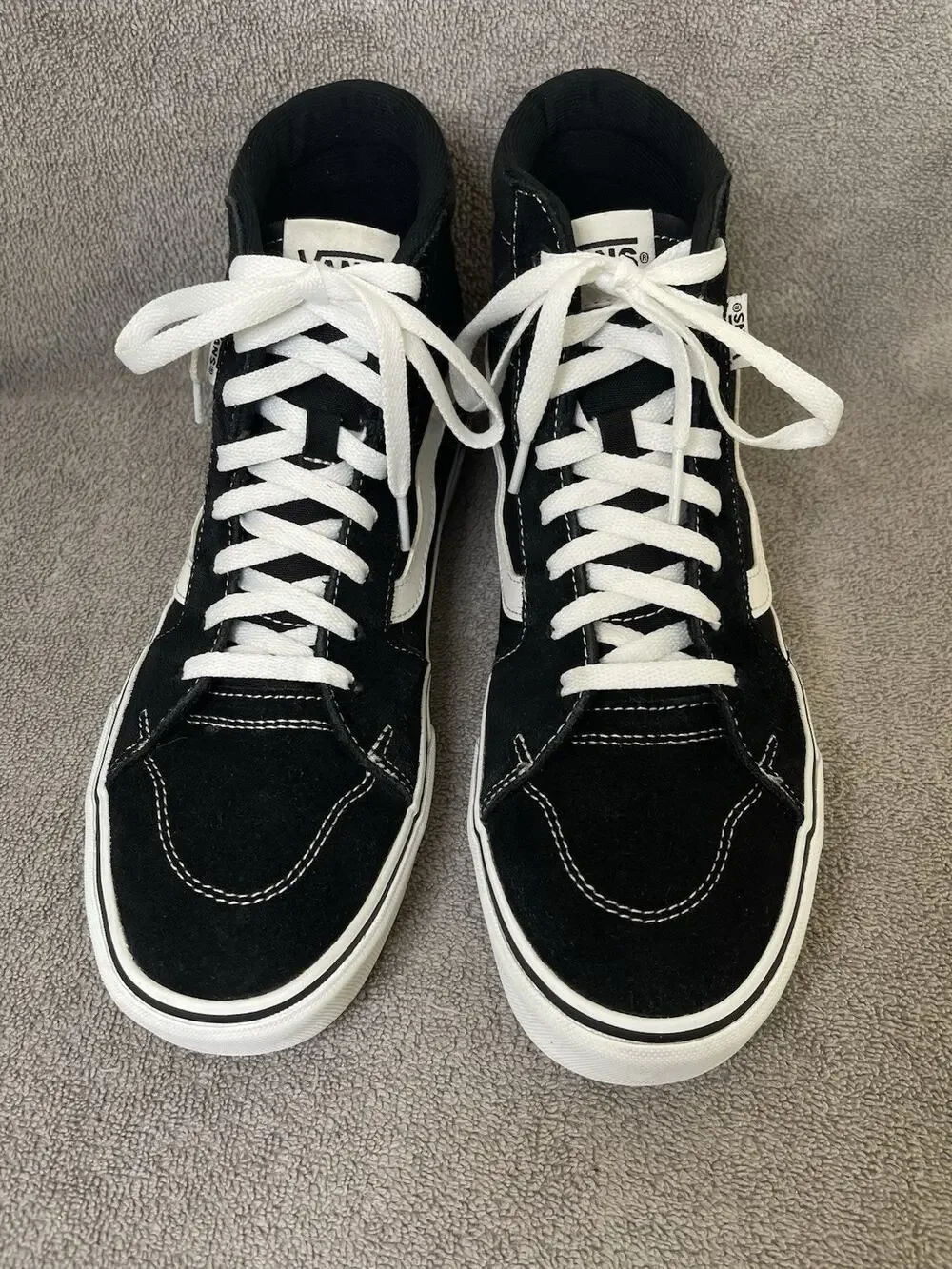 Size 9.5 - Vans Sk8- High Black White